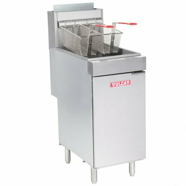 Vulcan LG400-2 45-50 lb. Liquid Propane Floor Fryer - 120000 BTU 901LG400L